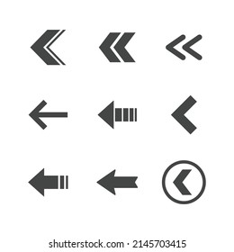 Arrow icons set. Vector pictogram arrows collection. 