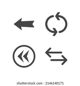 Arrow icons set. Vector pictogram arrows collection. 