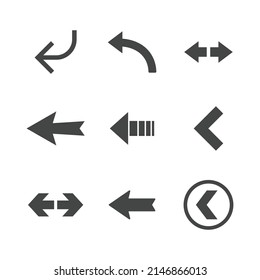 Arrow icons set. Vector pictogram arrows collection. 