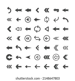 Arrow icons set. Vector pictogram arrows collection. 