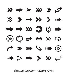 Arrow icons. Simple directional pictogram arrows.