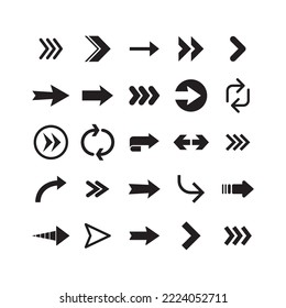 Arrow icons. Simple directional pictogram arrows.