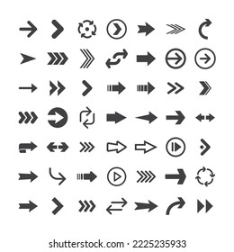 Arrow icons. Simple directional pictogram arrows.