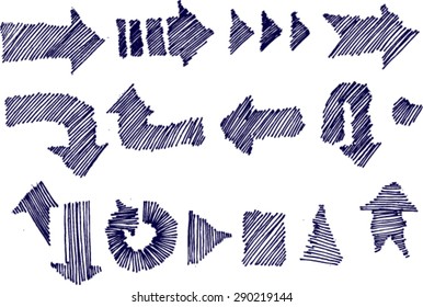 arrow icons, sketch