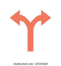 Arrow Icons - Split Path Arrow - Flat Style