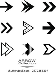 Arrow icons These arrows can be customized for various uses such as navigation, buttons, or indicators.