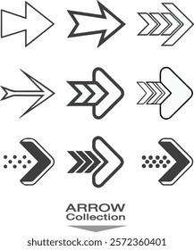 Arrow icons These arrows can be customized for various uses such as navigation, buttons, or indicators.