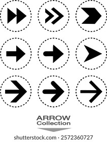 Arrow icons These arrows can be customized for various uses such as navigation, buttons, or indicators.