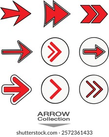 Arrow icons These arrows can be customized for various uses such as navigation, buttons, or indicators.