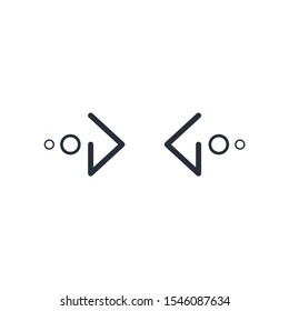 Arrow Icons in trendy flat style isolated on white background. Logo, application, user interface. Vector linear icon on a white background.