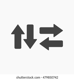 Arrow Icons in trendy flat style isolated on grey background.