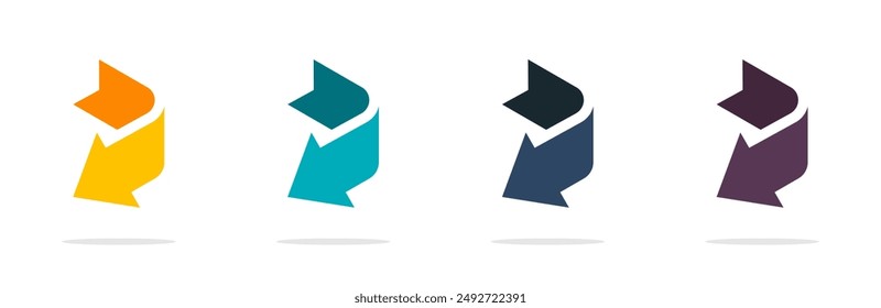 Arrow icons. Arrow vector icons. Arrows set. Arrows collection. Arrow illustration 