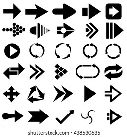 Arrow icons vector big set vector illustration