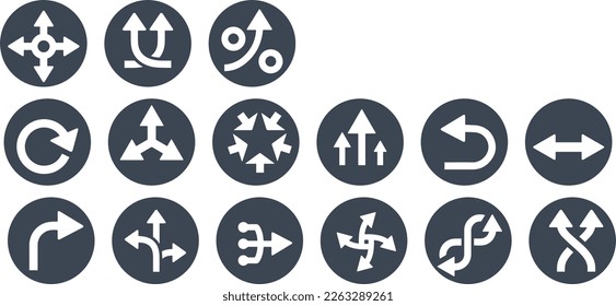 Arrow Icons vector design way left