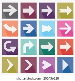 Arrow icons vector illustration shadow