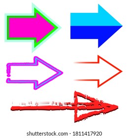 arrow icons vector, info graphics on white background