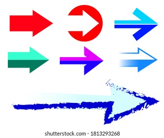 arrow icons vector, info graphics on white background