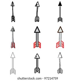 arrow icons vector set