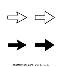 Arrow icons vector. Arrow sign and symbol for web design.