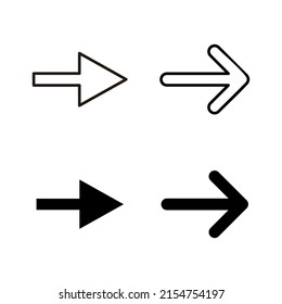 Arrow icons vector. Arrow sign and symbol for web design.