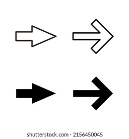 Arrow icons vector. Arrow sign and symbol for web design.
