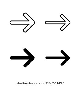 Arrow icons vector. Arrow sign and symbol for web design.