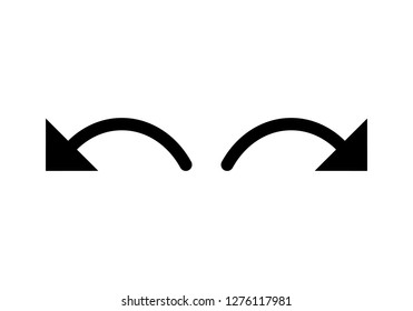Arrow icon.Undo Arrow Icon, Redo Arrow Icon. Direction arrow sign.