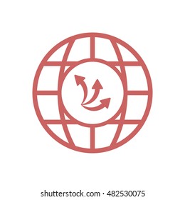  Arrow   icon,vector. Flat design.