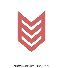  Arrow  icon,vector. Flat design.