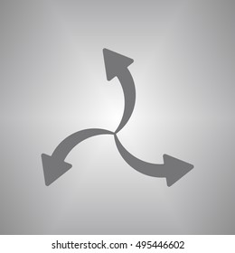  Arrow   icon,vector. Flat design.