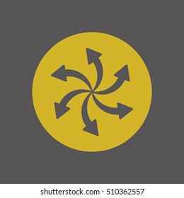  Arrow   icon,vector. Flat design.
