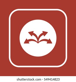  Arrow   icon,vector. Flat design.