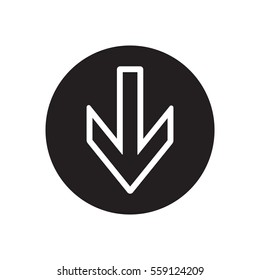  Arrow   icon,vector. Flat design.