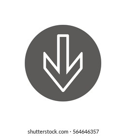  Arrow   icon,vector. Flat design.