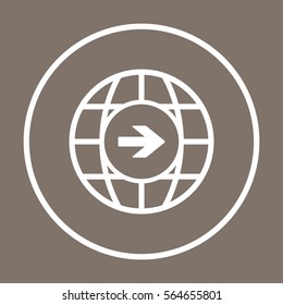  Arrow   icon,vector. Flat design.