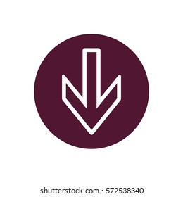  Arrow   icon,vector. Flat design.