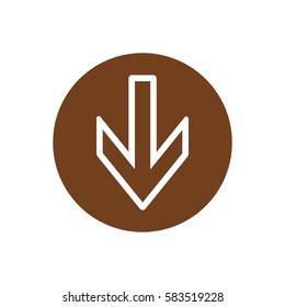  Arrow   icon,vector. Flat design.