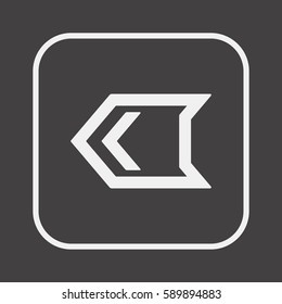  Arrow  icon,vector. Flat design. 