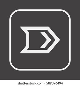  Arrow  icon,vector. Flat design. 
