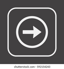  Arrow   icon,vector. Flat design.