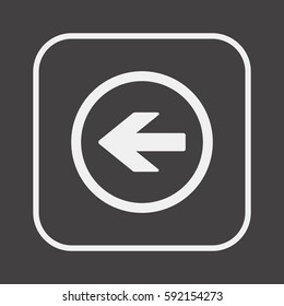  Arrow   icon,vector. Flat design.
