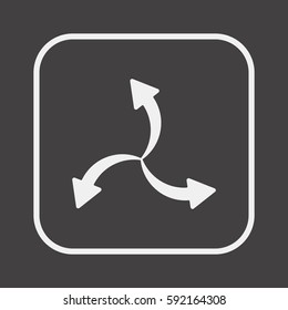  Arrow   icon,vector. Flat design.