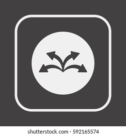  Arrow   icon,vector. Flat design.