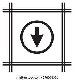  Arrow   icon,vector. Flat design.