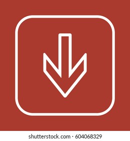  Arrow   icon,vector. Flat design.