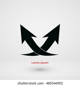 arrow icon,vector, flat design best vector icon