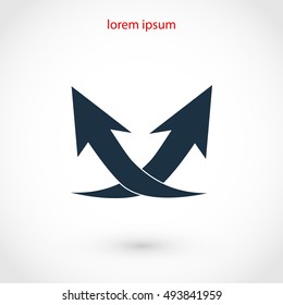 arrow icon,vector, flat design best vector icon
