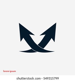 arrow icon,vector, flat design best vector icon