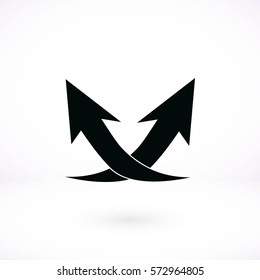 arrow icon,vector, flat design best vector icon