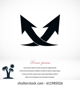 arrow icon,vector, flat design best vector icon